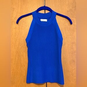 Nine West Cobalt Ribbed Halter Tank Top
